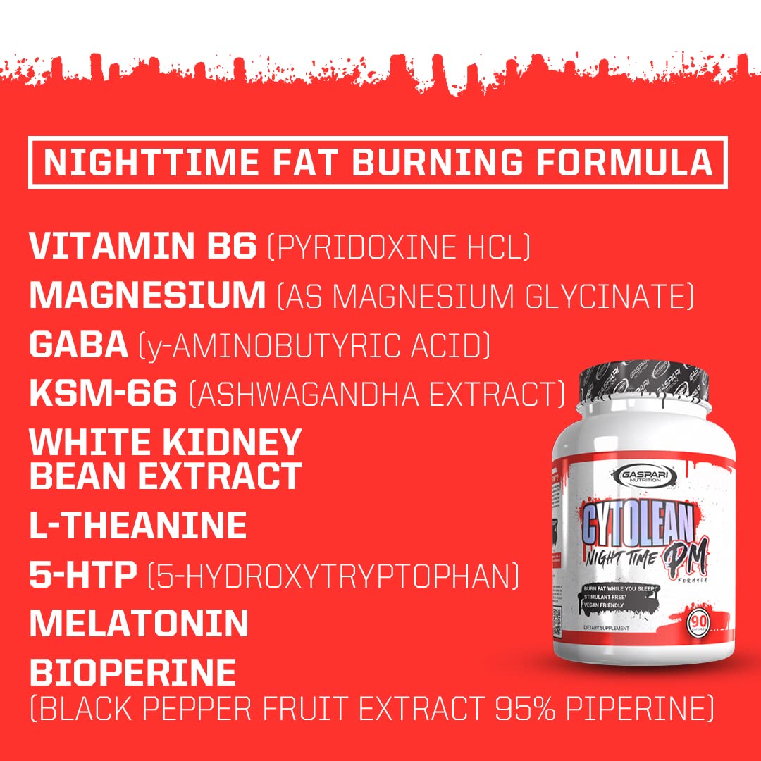 Gaspari Nutrition Cytolean PM night-time scene encourages a calm bedtime routine.