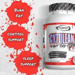 Gaspari Nutrition Cytolean PM packaging on shelf highlights product design.