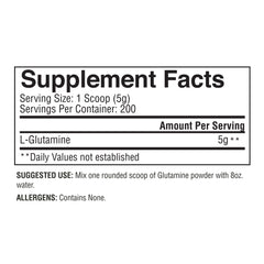Gaspari Nutrition Glutamine powder mixed into a shake for convenient daily use.