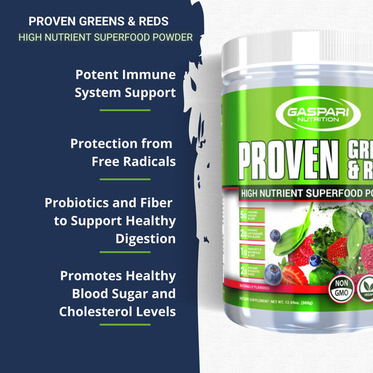 Ingredients panel highlights red and green phytonutrients for balanced daily nutrition