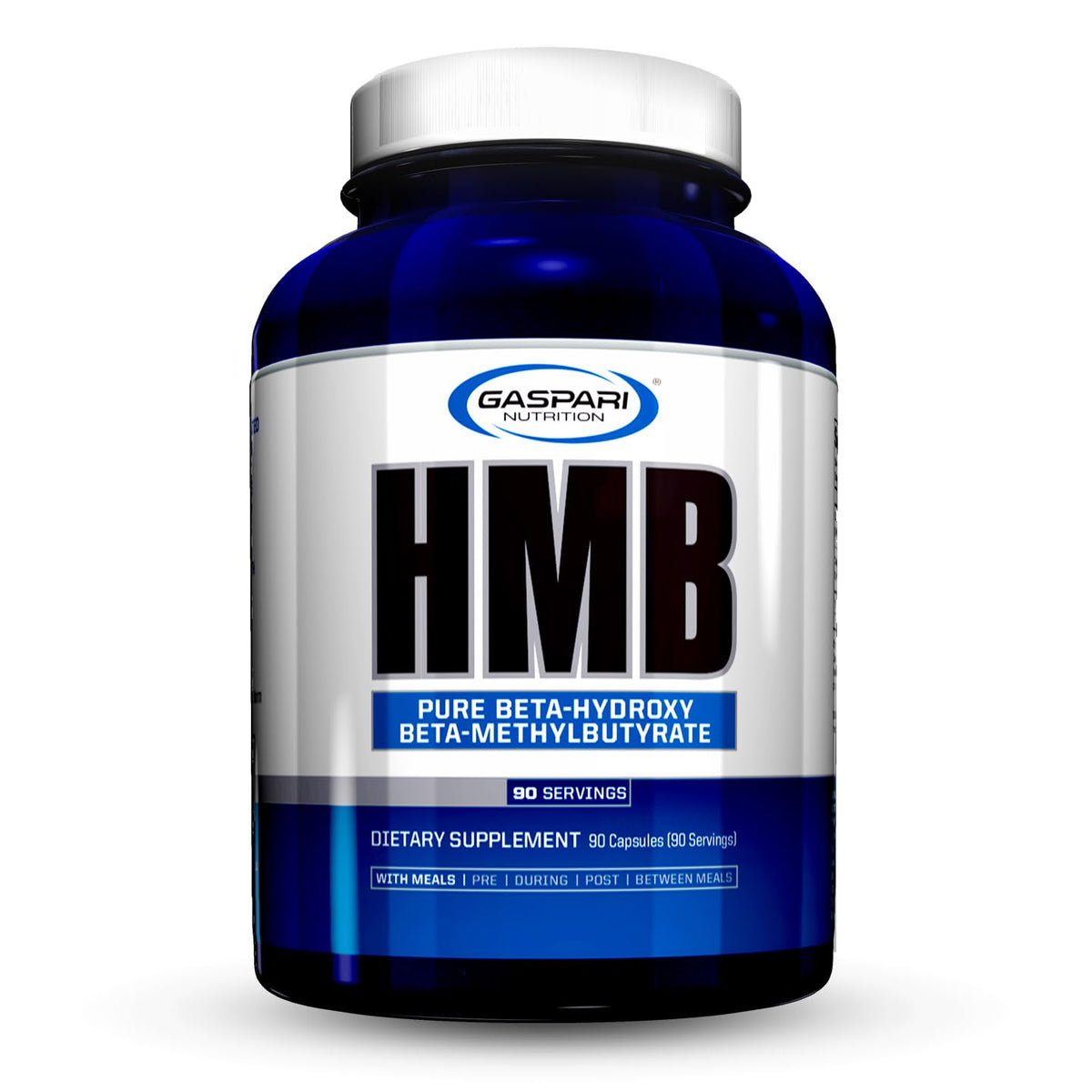 Gaspari Nutrition HMB bottle front view promotes lean muscle goals