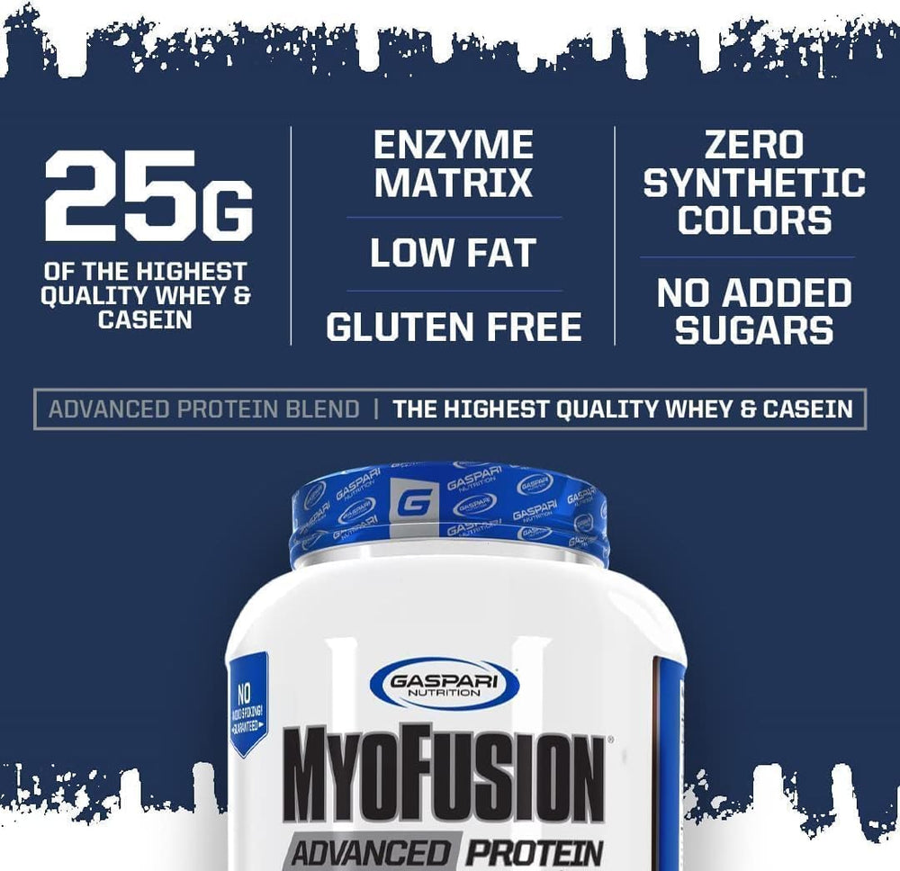 Gaspari Nutrition Myofusion mug image suggests easy mixing for daily protein routines
