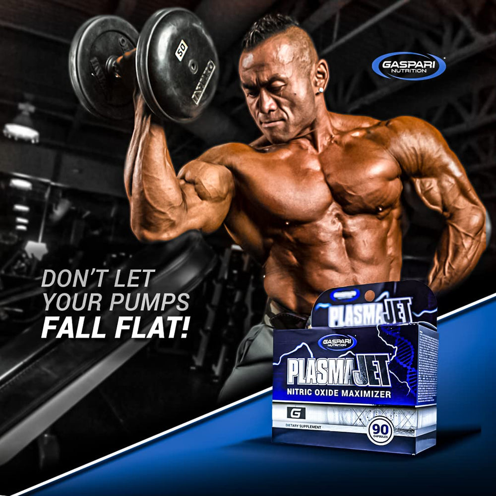 Gaspari Plasmajet packaging image suggesting durable packaging for on-the-go training.