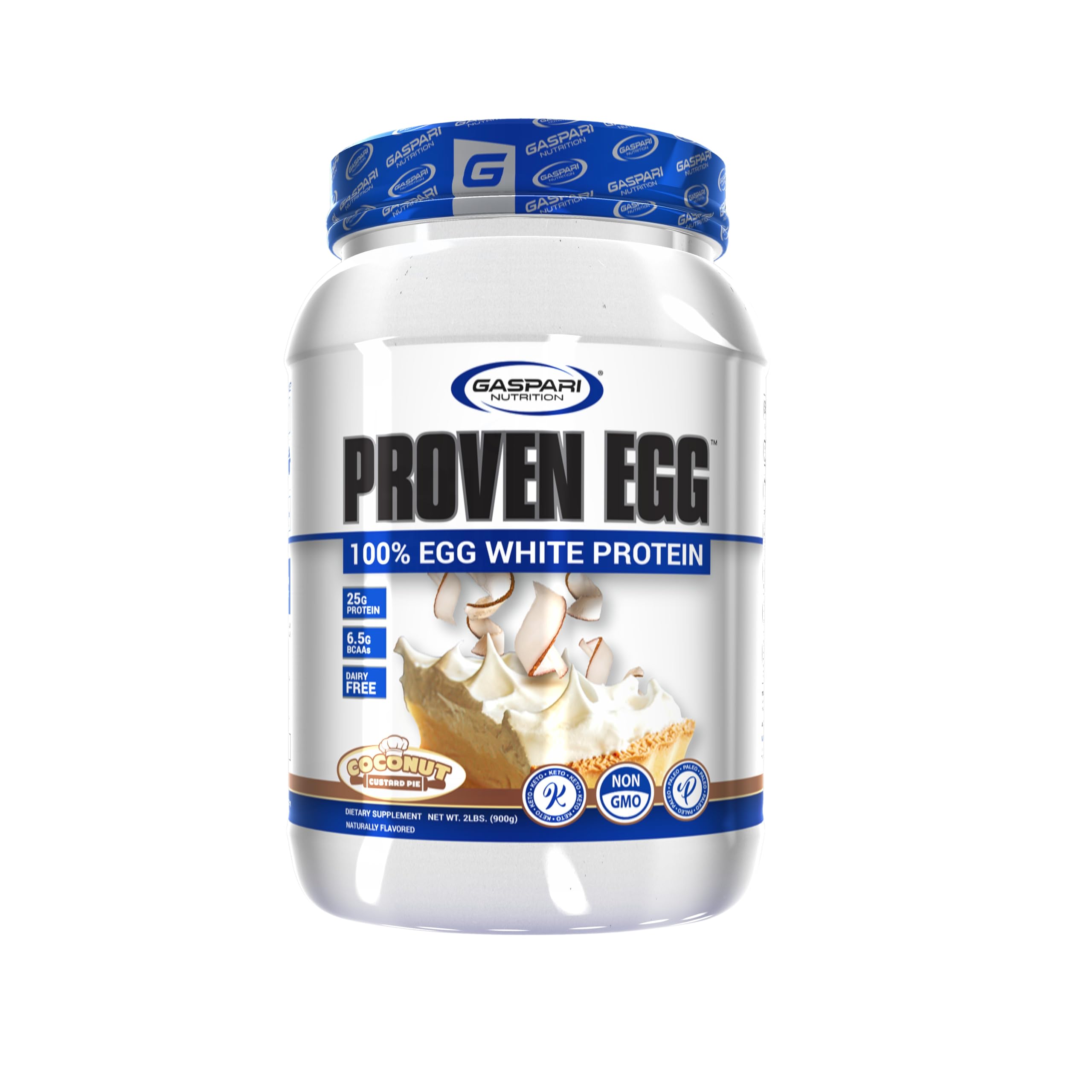 Gaspari Nutrition Proven Egg coconut custard powder 2lb for convenient protein fueling