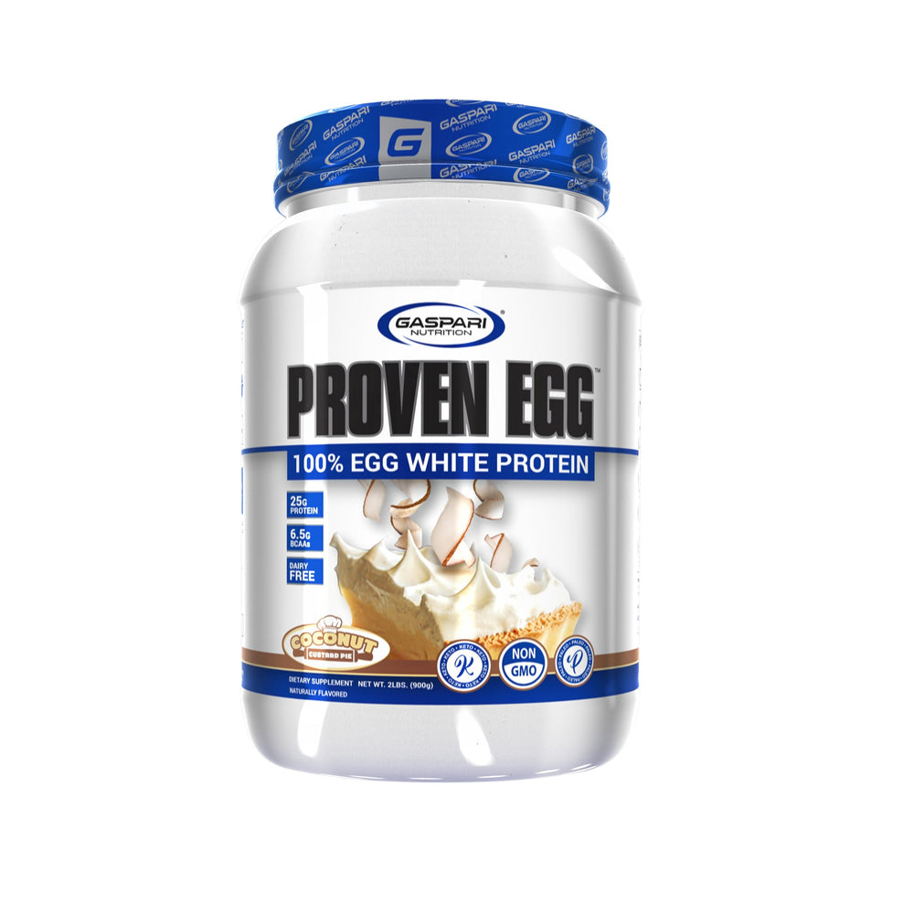 Gaspari Nutrition Proven Egg coconut custard powder 2lb for convenient protein fueling