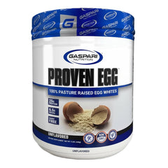 Gaspari Nutrition Proven Egg White Protein bag with unflavored powder for clean shakes.
