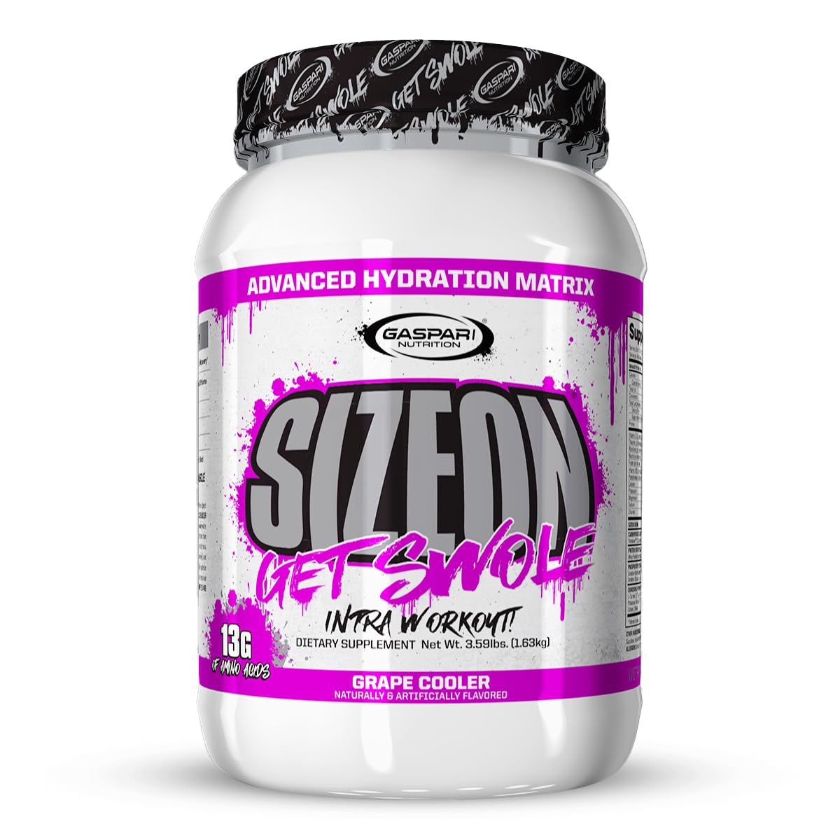 Gaspari Nutrition SizeOn bottle front showing intra-workout support formula