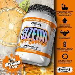 Gaspari Nutrition SizeOn bottle label closeup spotlights ingredients and brand trust.