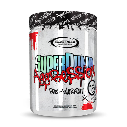 Gaspari Nutrition SuperPump Aggression bottle front for powerful pre-workout energy.