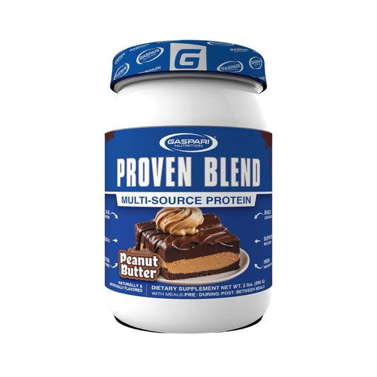 Gaspari Proven Blend front label showing flavor and protein blend for lean muscle support.