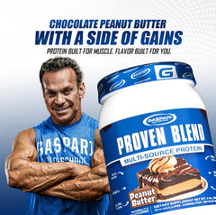 Gaspari Proven Blend shaking image demonstrates smooth mix in glass for daily use.
