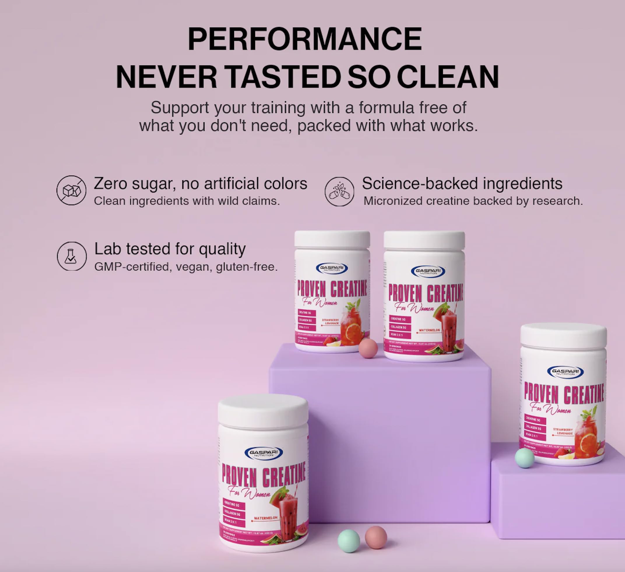 Female athlete training with Gaspari Proven Creatine for Women, signaling performance potential.