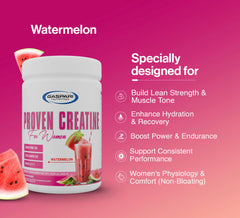 Gaspari Proven Creatine for Women electrolyte mix supports hydration during workouts.