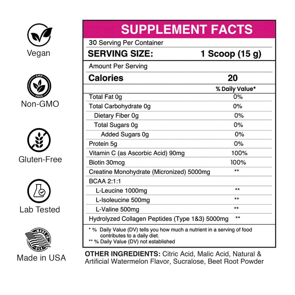 Gaspari Proven Creatine for Women being poured, illustrating hydration-ready performance.