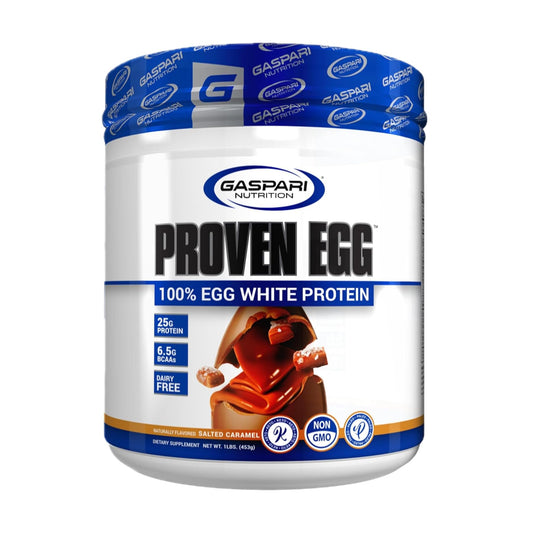 Gaspari Proven Egg bottle pour showing smooth protein texture for post-workout fuel