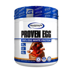 Gaspari Proven Egg bottle pour showing smooth protein texture for post-workout fuel