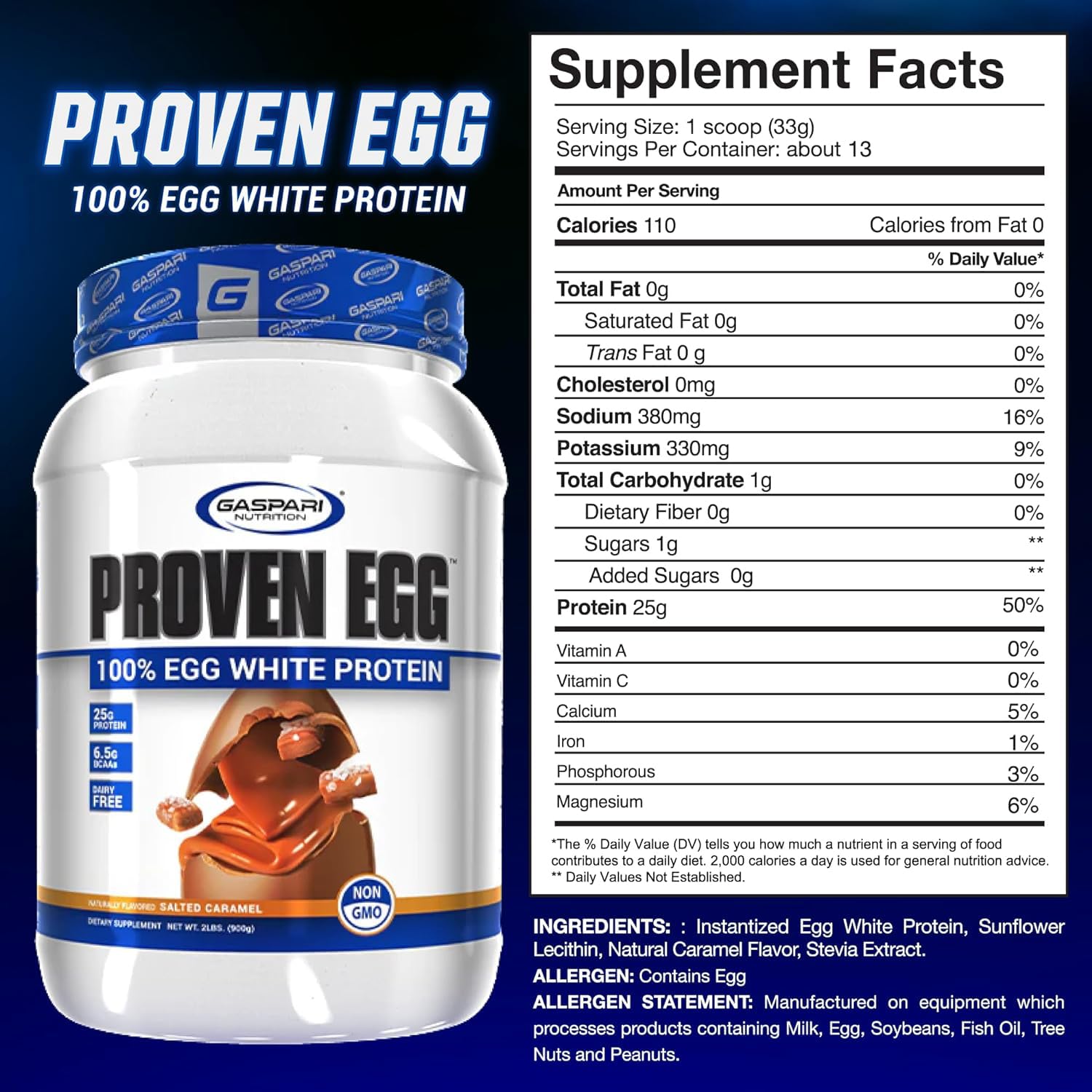 Gaspari Proven Egg shake mixing demonstrates easy blending into liquids