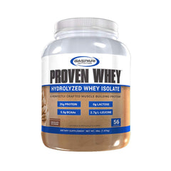 Gaspari Proven Whey tub front view highlights high-protein powder for post-workout recovery