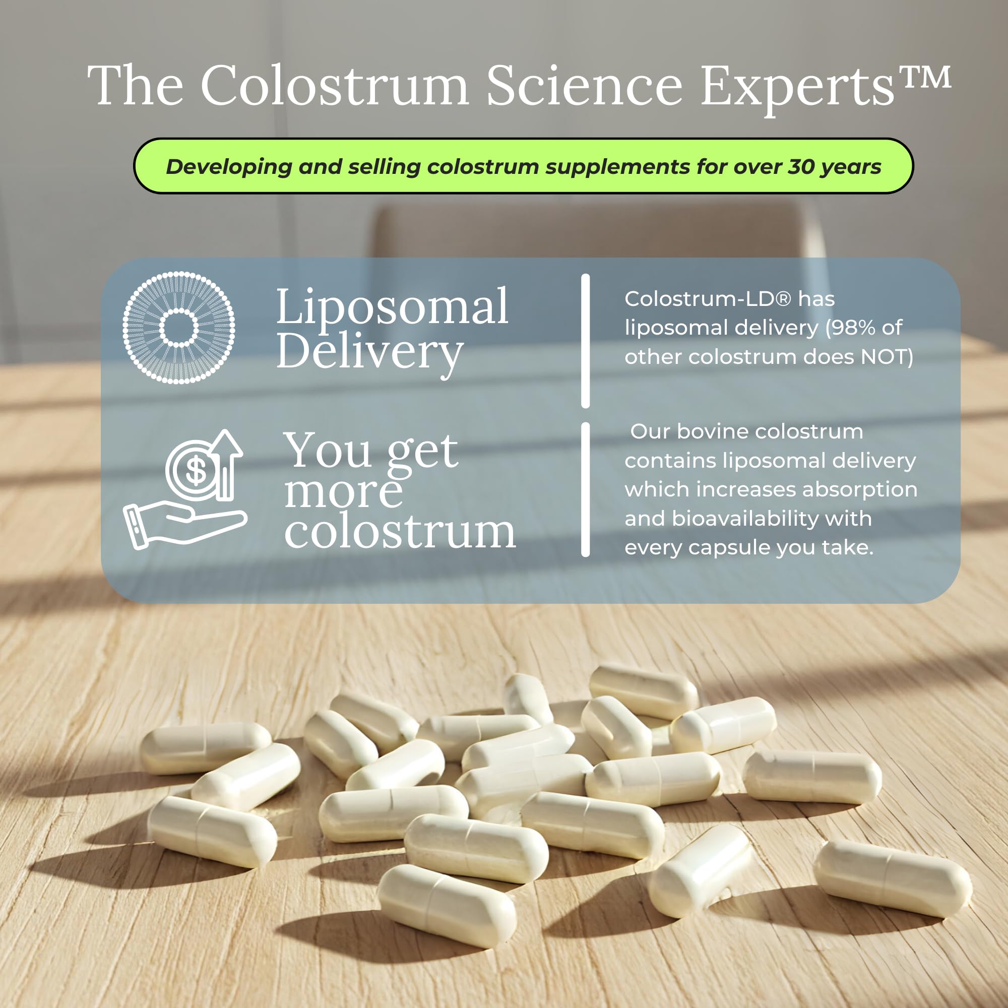 GastroDefense Colostrum-LD bottle top cap for secure daily use.