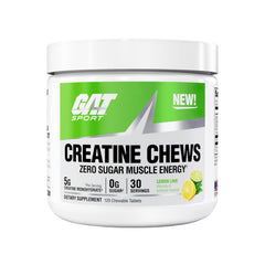 GAT SPORT Creatine Chews lemon-lime packaging for on-the-go daily creatine.