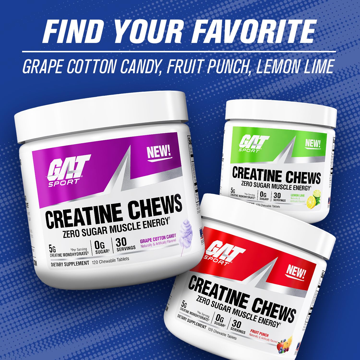 GAT SPORT Creatine Chews QR authenticity scan for trusted results.