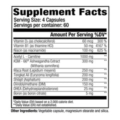 Deep Wood Libido capsules close-up showing a trusted stimulant-free formula for daily vitality.