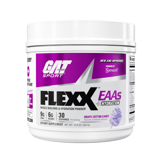 GAT SPORT Flexx EAAs bottle with pour for easy hydration