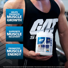 GAT SPORT JetMass glass mixer demonstrates easy post-workout preparation.