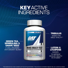 GAT SPORT Men's Multi Plus Test label back with ingredients.