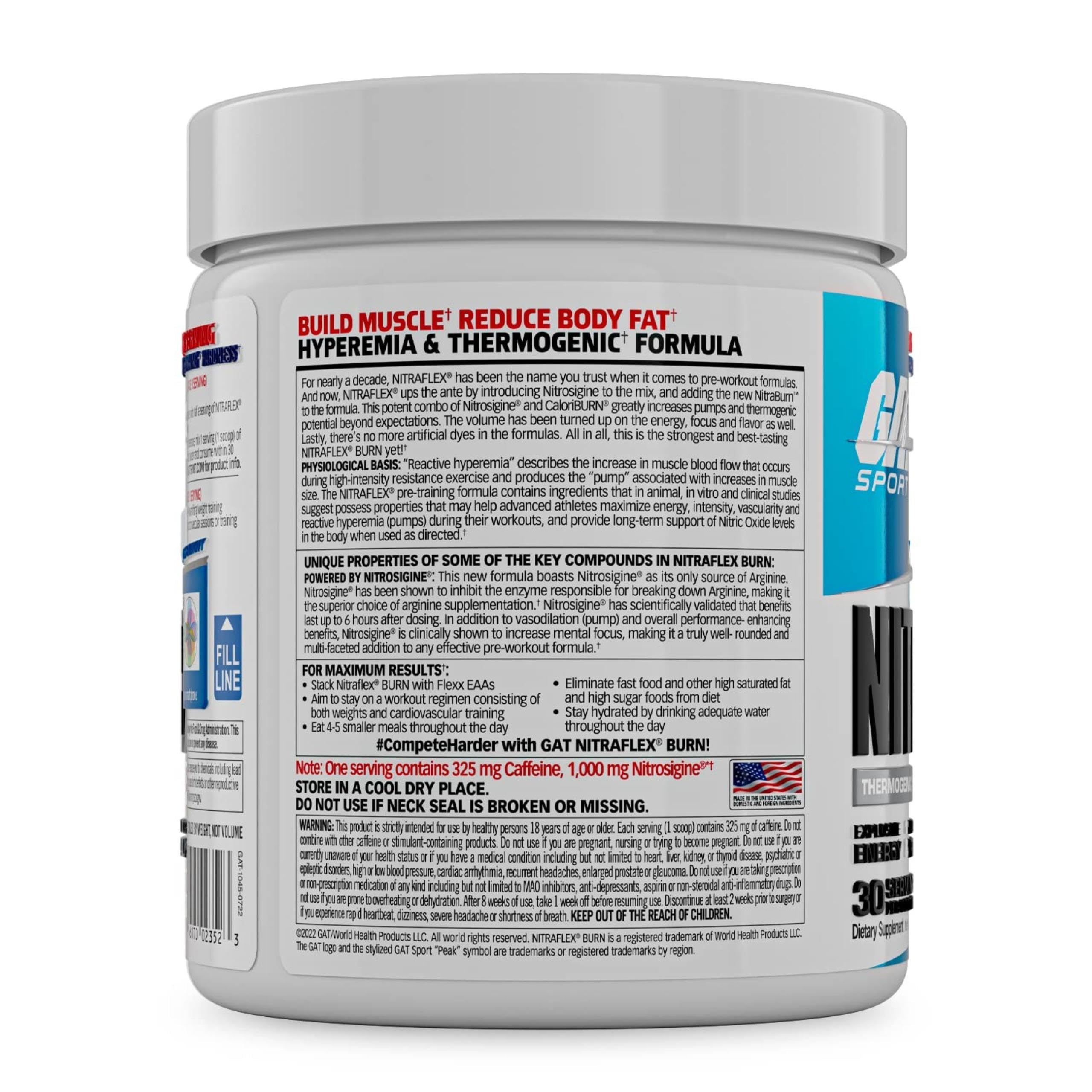 Nitraflex Burn scoop demonstrates precise serving for consistent dosing.