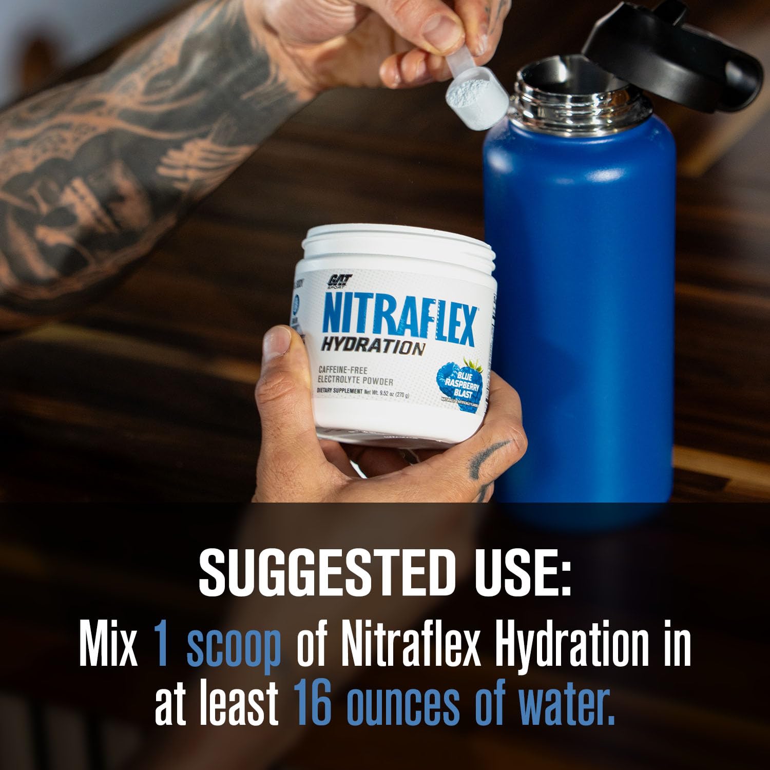 Nitraflex Hydration ingredient icons for transparent formulation