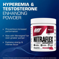 GAT SPORT Nitraflex scoop dispense demonstrates convenient single-serving use
