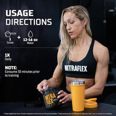 GAT SPORT Nitraflex Ultra close-up label emphasizes nitric oxide support.
