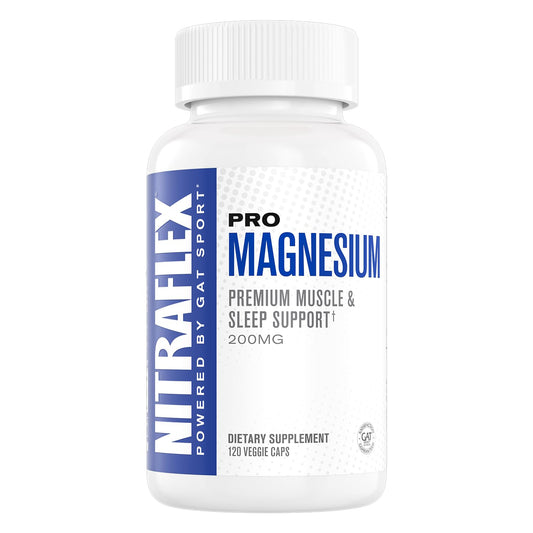 GAT SPORT Pro Magnesium bottle front signaling high-potency support for muscles.