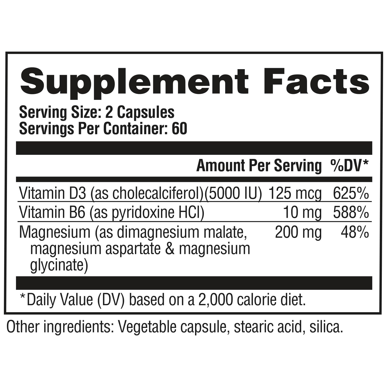 GAT SPORT Pro Magnesium bottle side label highlighting D3 and B6 cofactors.
