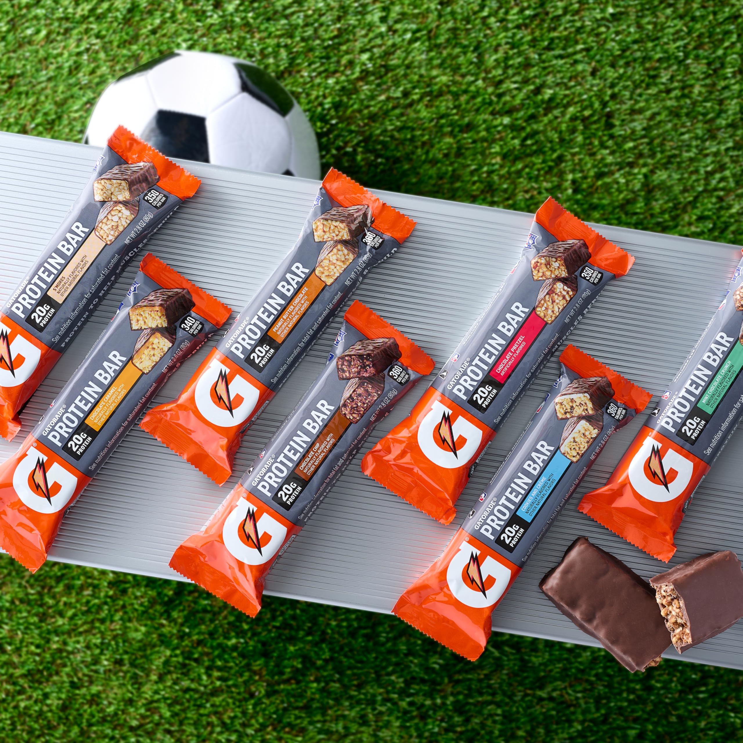 Gatorade Whey Bars authentic packaging signals professional athletic endorsements.