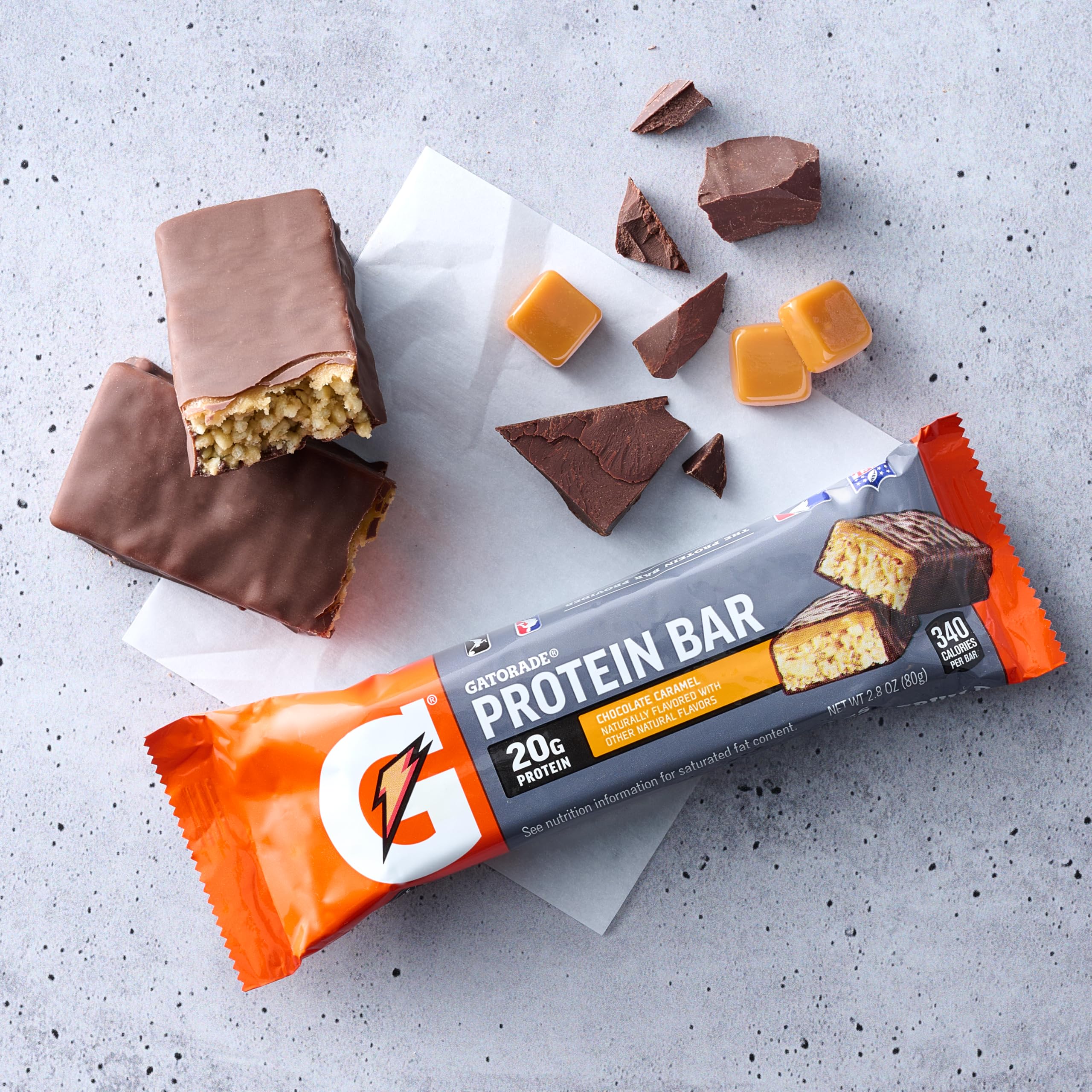 Gatorade Whey Bars bite-size portions for mid-workout energy.