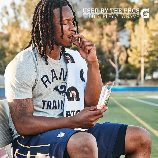 In-use shot featuring a Gatorade bar during workout break for sustained energy.