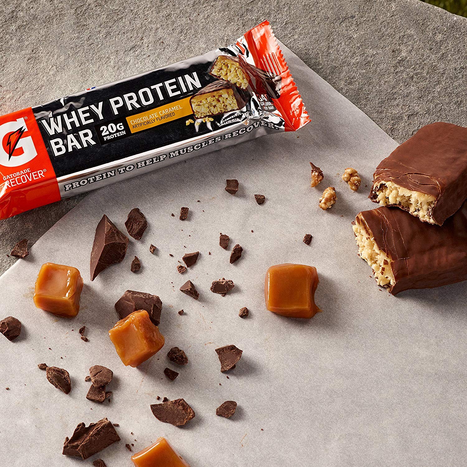  Individual wrapped Gatorade Recover Bar ready for gym bag or travel