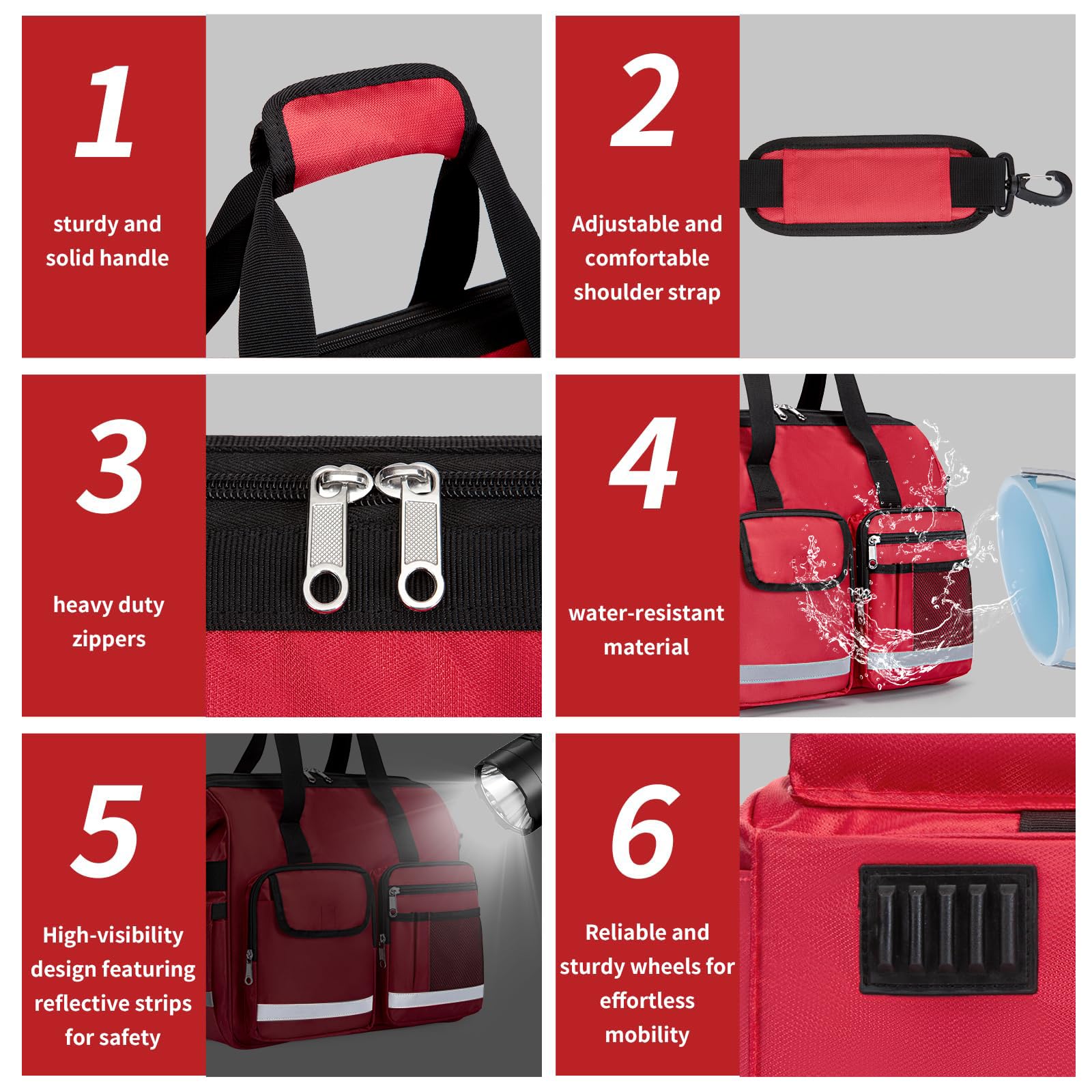 Gatycallaty first-aid bag large capacity fits diagnostic tools