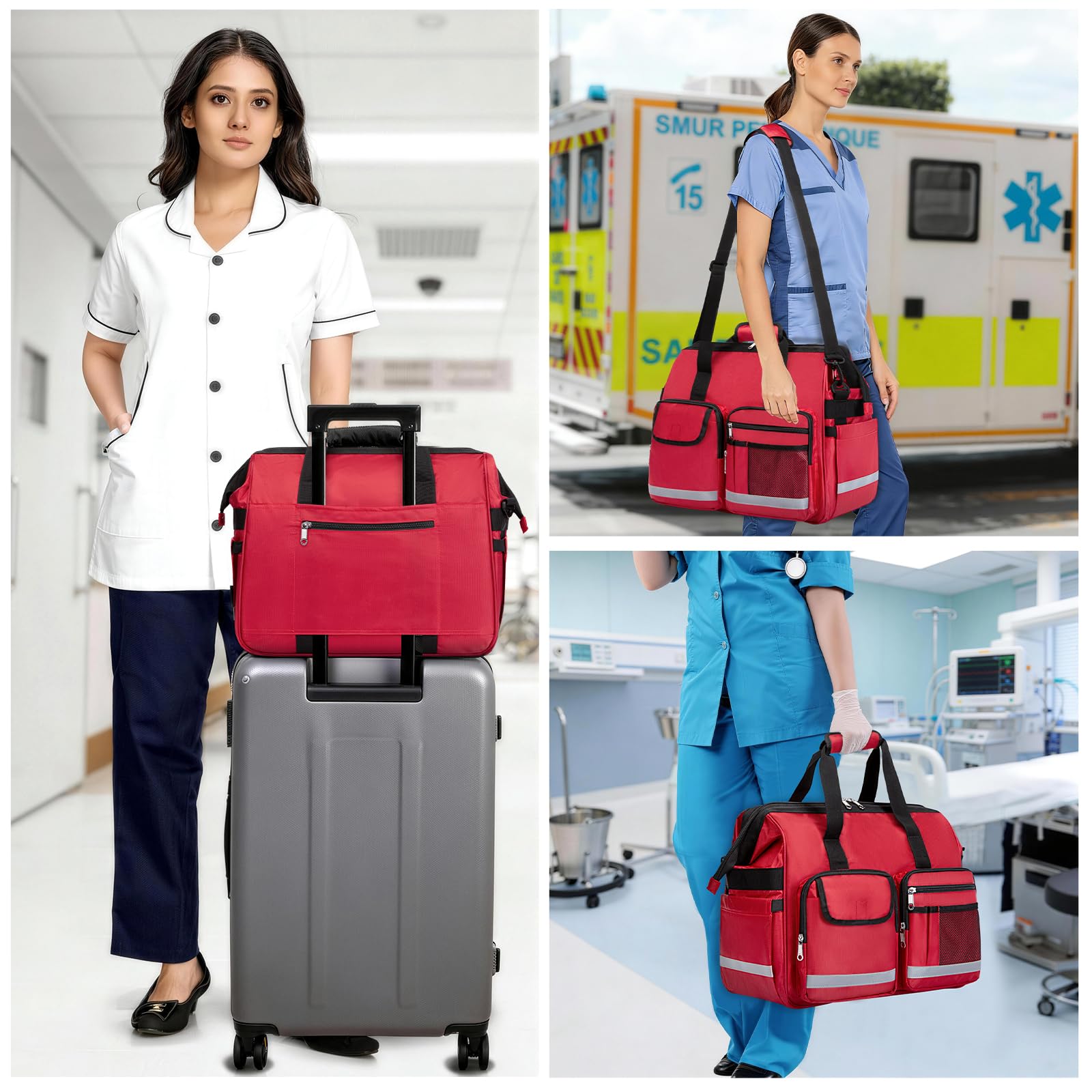Gatycallaty first-aid bag top handles offer alternative grip