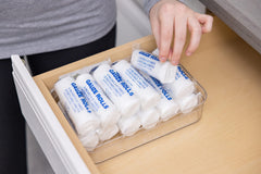 Gauze Care wound-dressing support is versatile for care tasks.