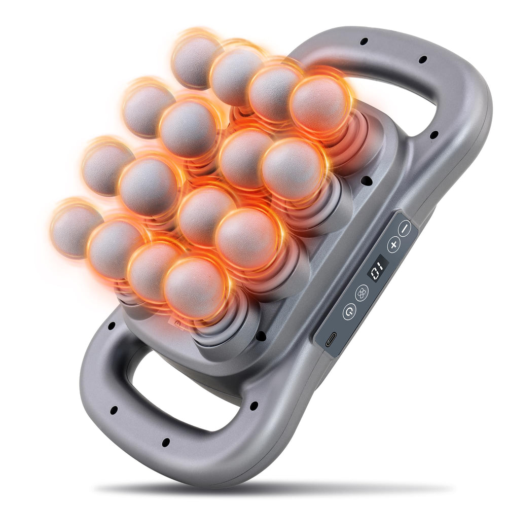 GAXEZO 16-head massage gun front view for deep tissue relief at home