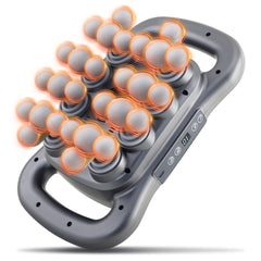 GAXEZO 28-head massage gun close-up shows back relief potential for workouts.