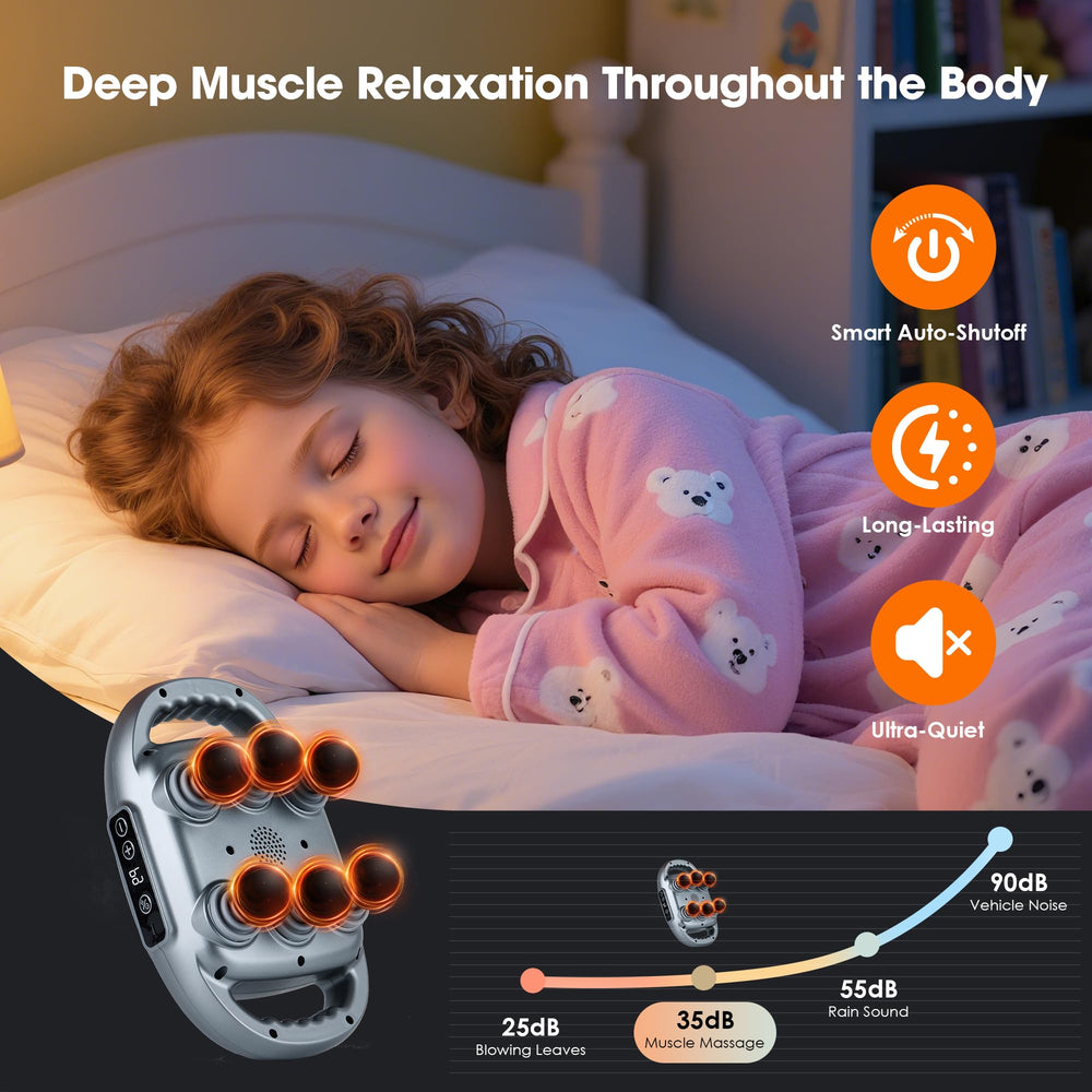GAXEZO deep tissue head attachment concentrates percussion for deeper relief.