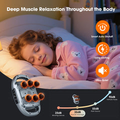 GAXEZO deep tissue head attachment concentrates percussion for deeper relief.
