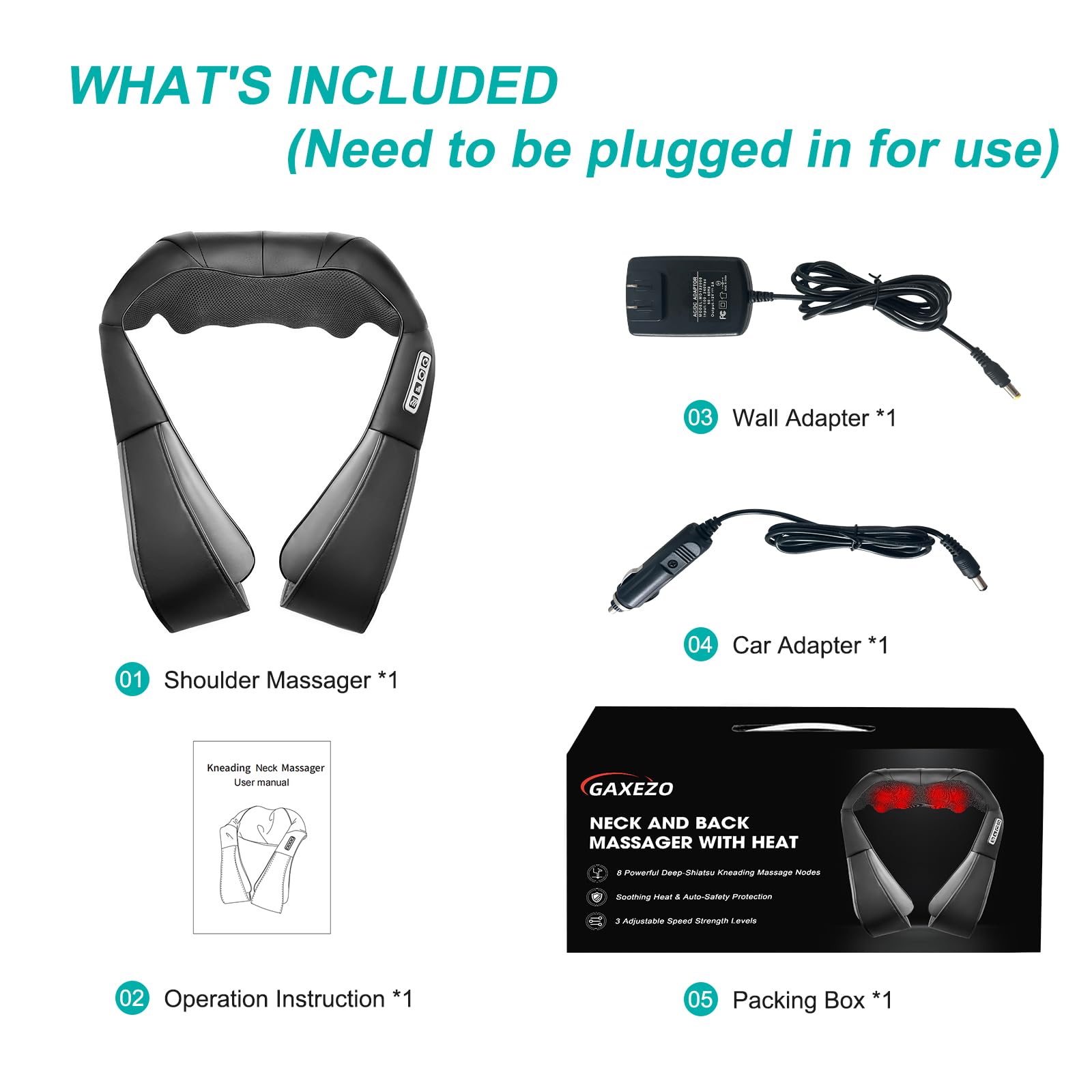 GAXEZO auto-shutoff protection provides worry-free 15-minute sessions