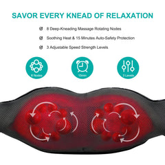 GAXEZO massager close-up of rotating nodes for targeted tension release