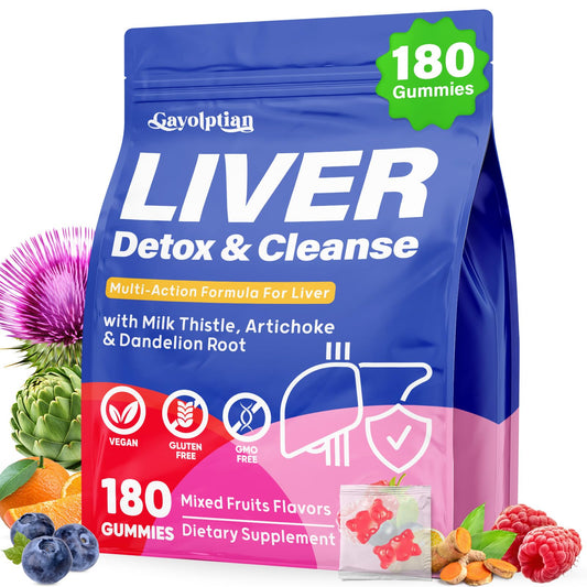 Gayolptian Liver Detox Gummies bottle showcasing vegan liver support in premium packaging