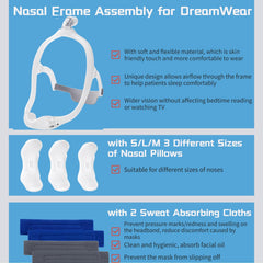 Gbbazu nasal pillow frame available in three sizes for a custom fit
